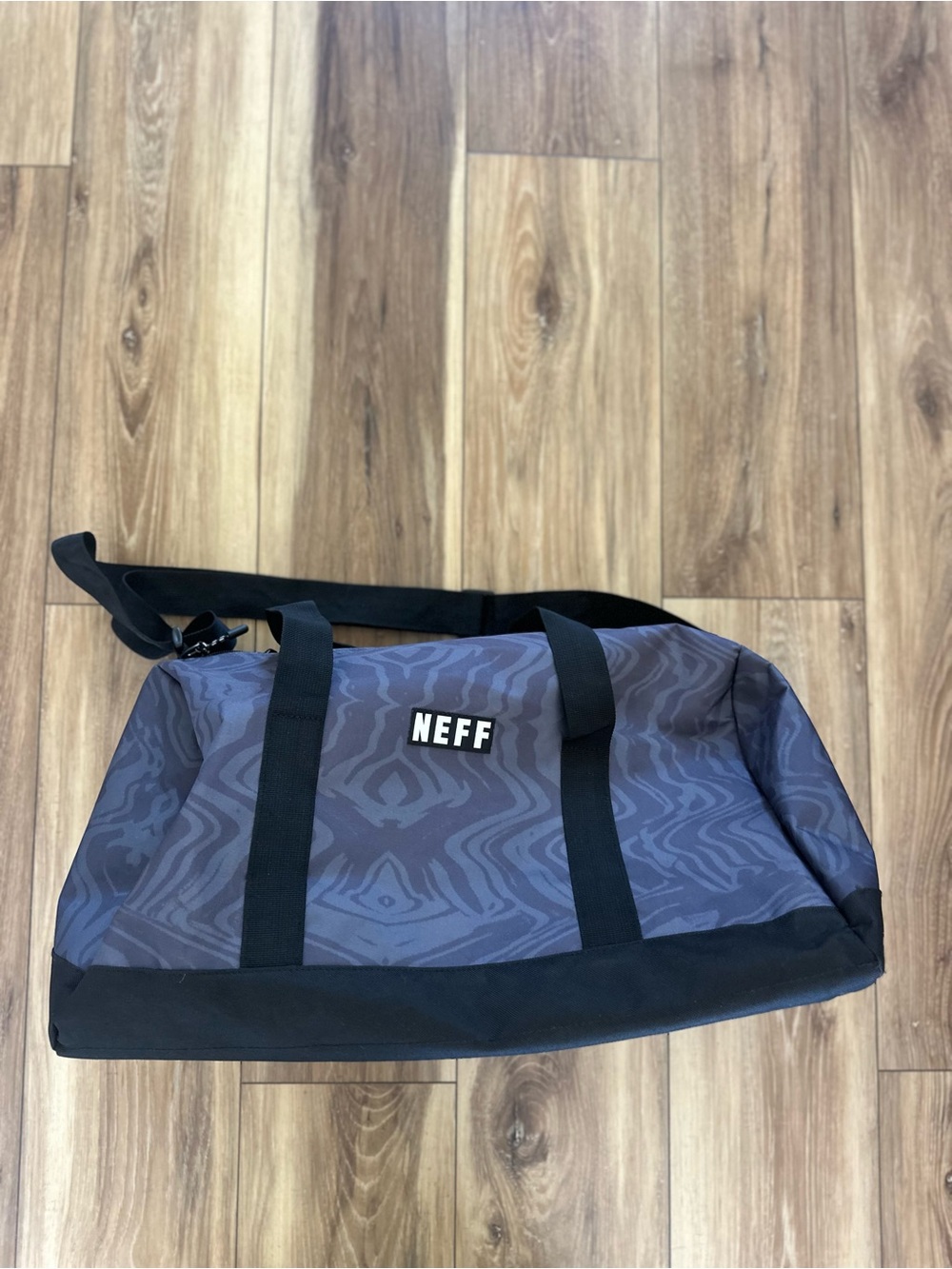 NEFF momentum structured Black and Dark Gray Duffel Bag